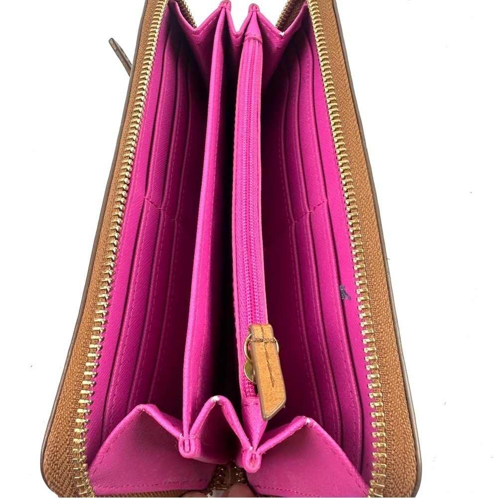 Fossil Emma Accordion Wallet Multicolor Weave Zip… - image 6